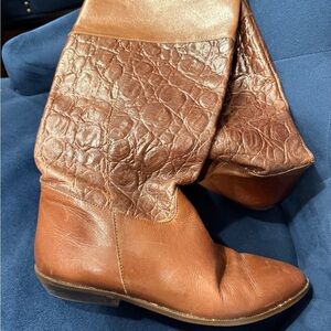 Brown Leather Women's Boots